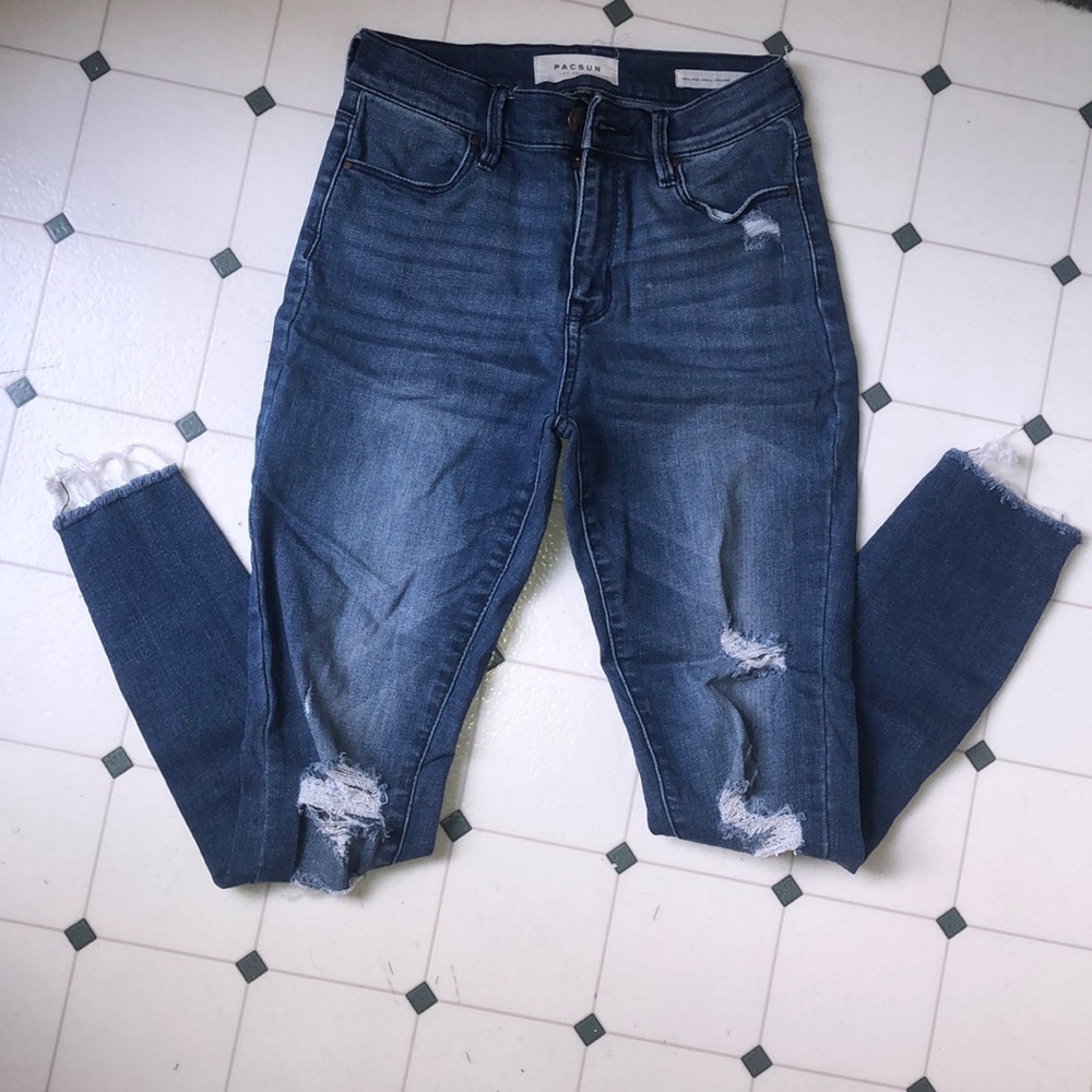 Pacsun High Waisted Skinny Jeans Ripped